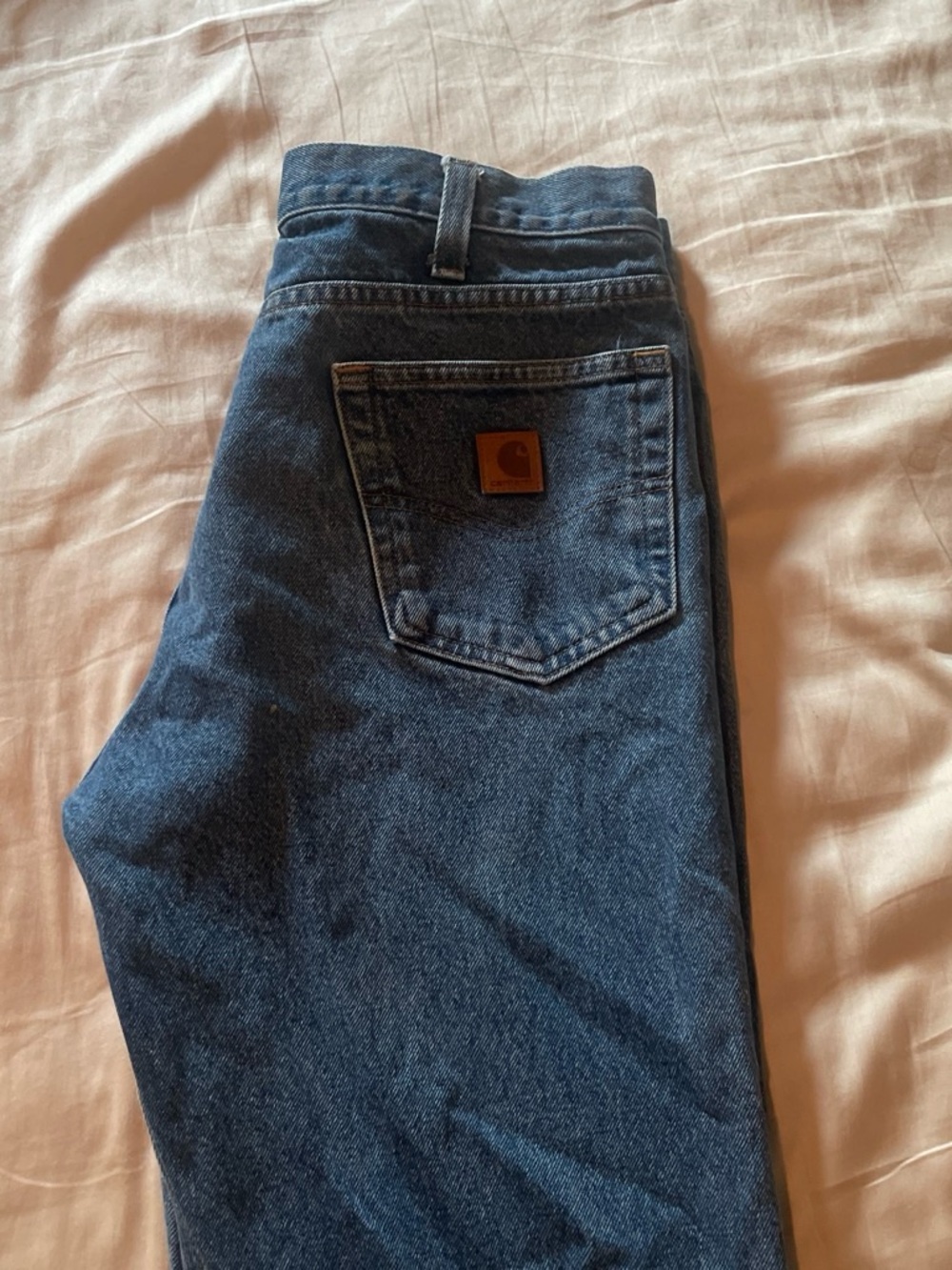 Carhartt Men’s Blue Relaxed Straight Denim Jeans